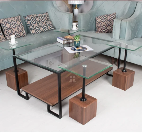 طقم طاولة زجاج