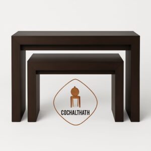 طقم طاولات مدخل خشب طبيعي
